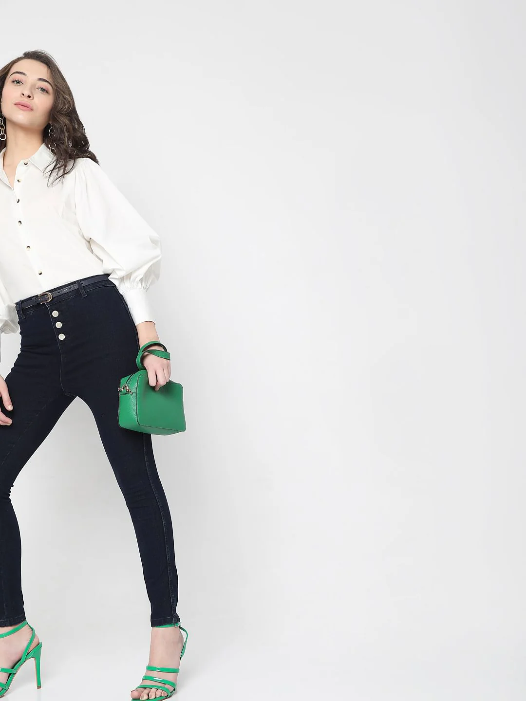 Blue High Waist Push Up Wendy Skinny Jeans
