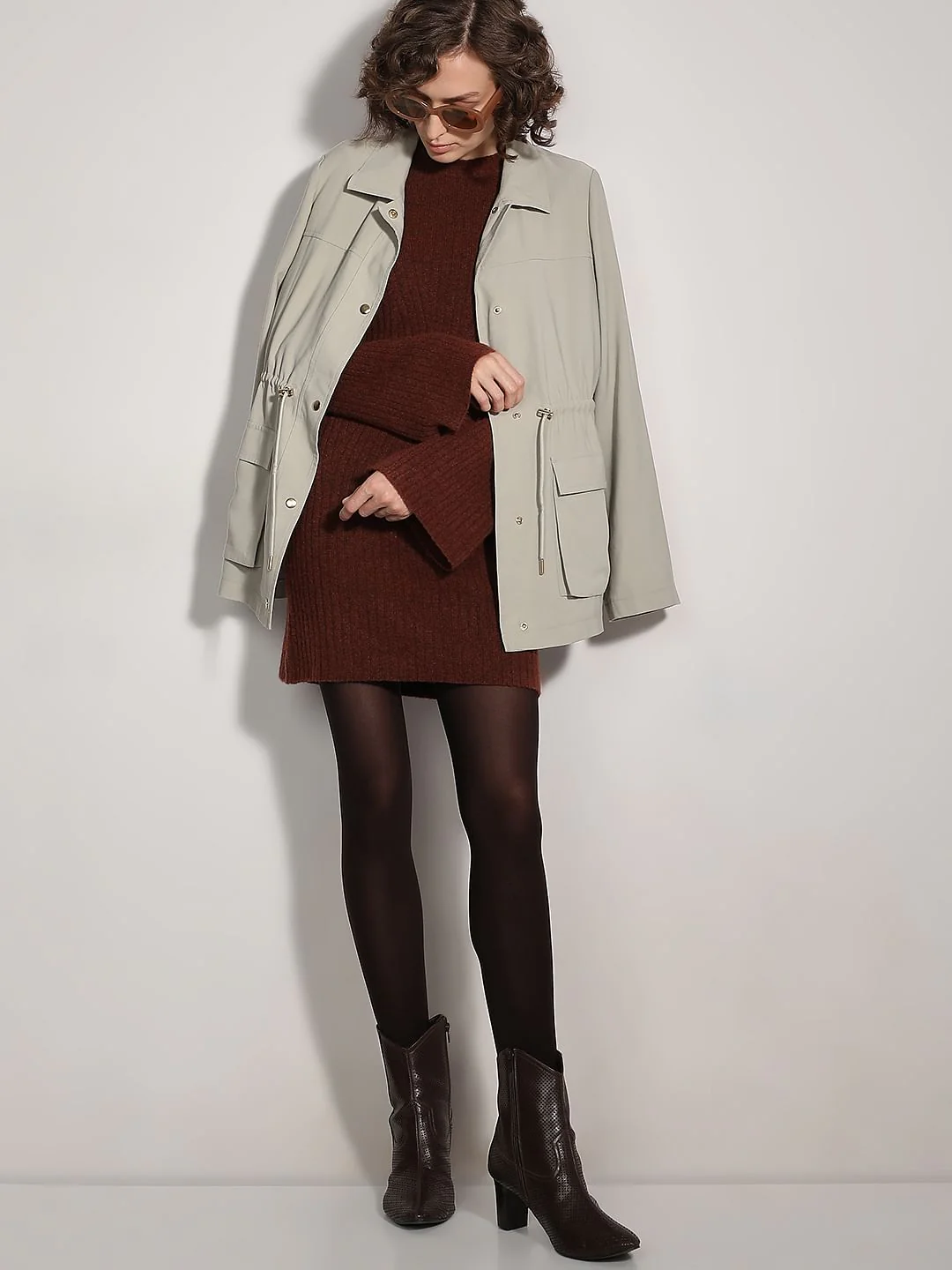Grey Lightweight Parka Jacket