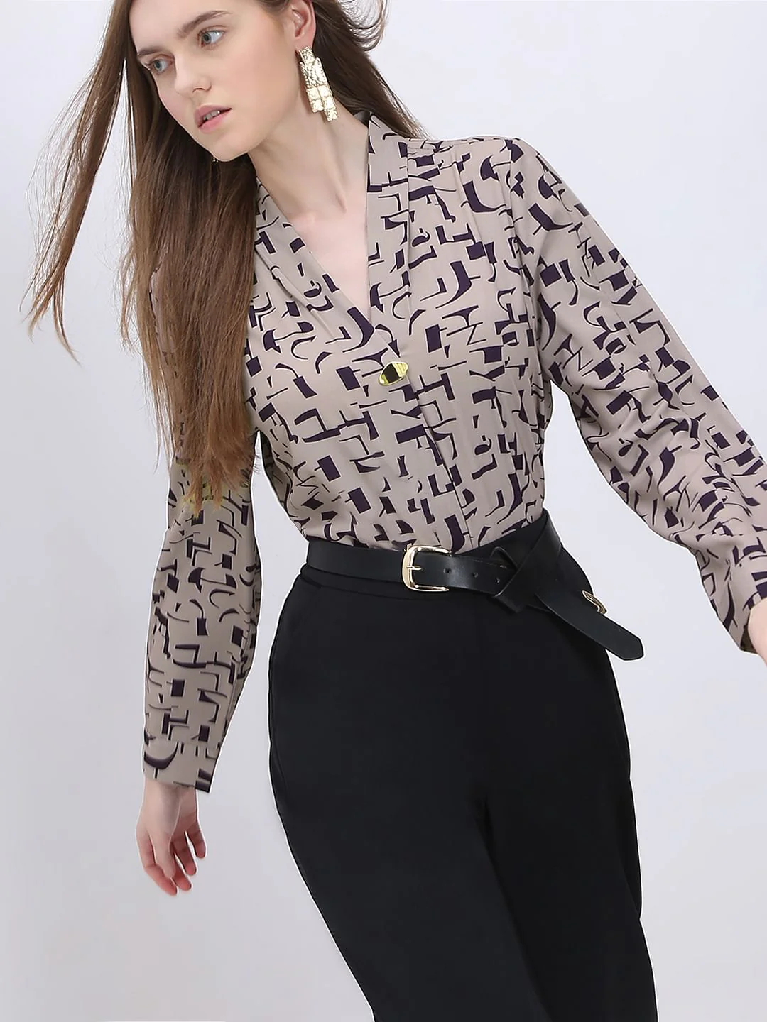 Green Printed Top