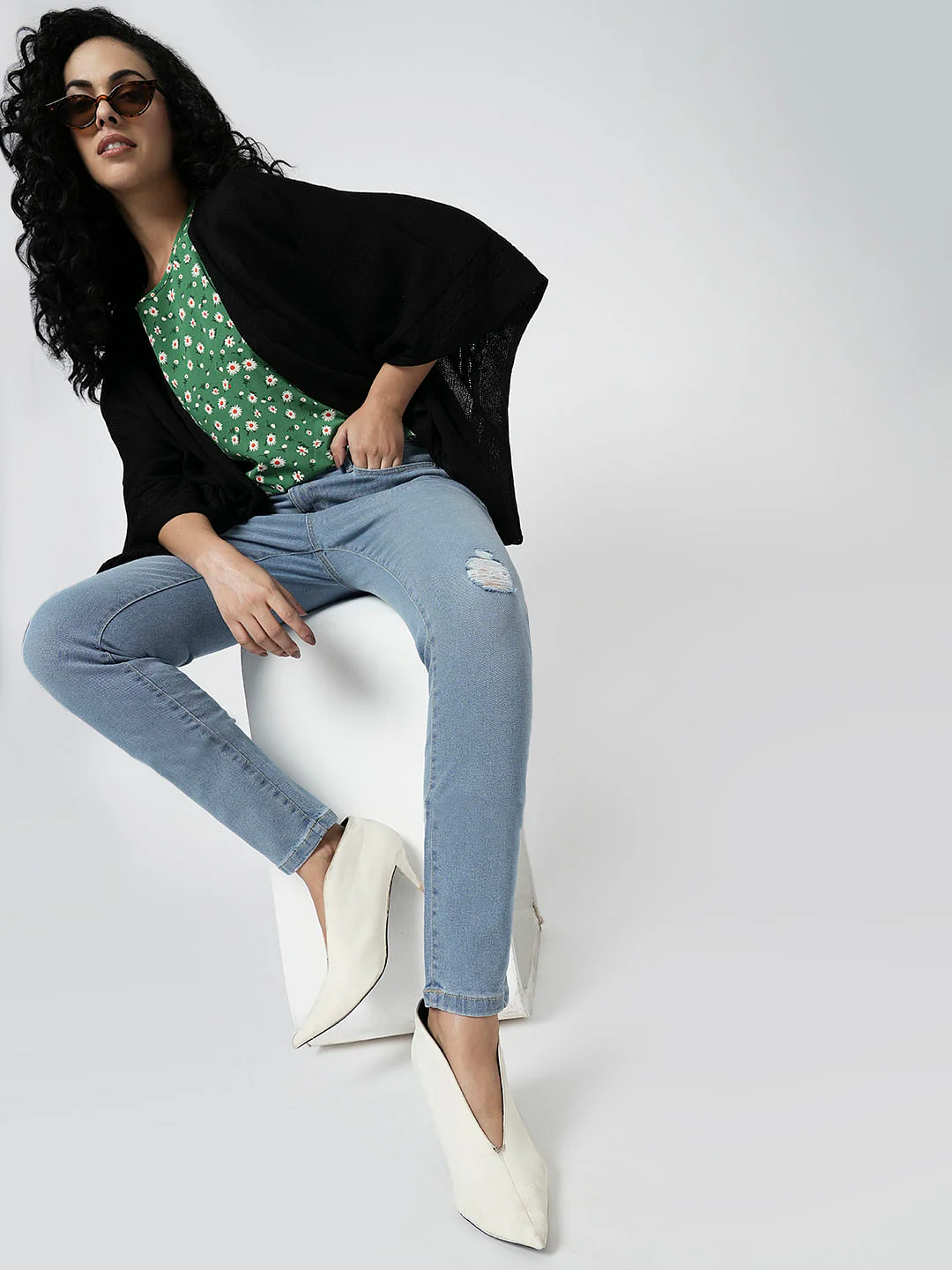 I.Scenery By Vero Moda Light Blue Mid Rise Wendy Skinny Jeans