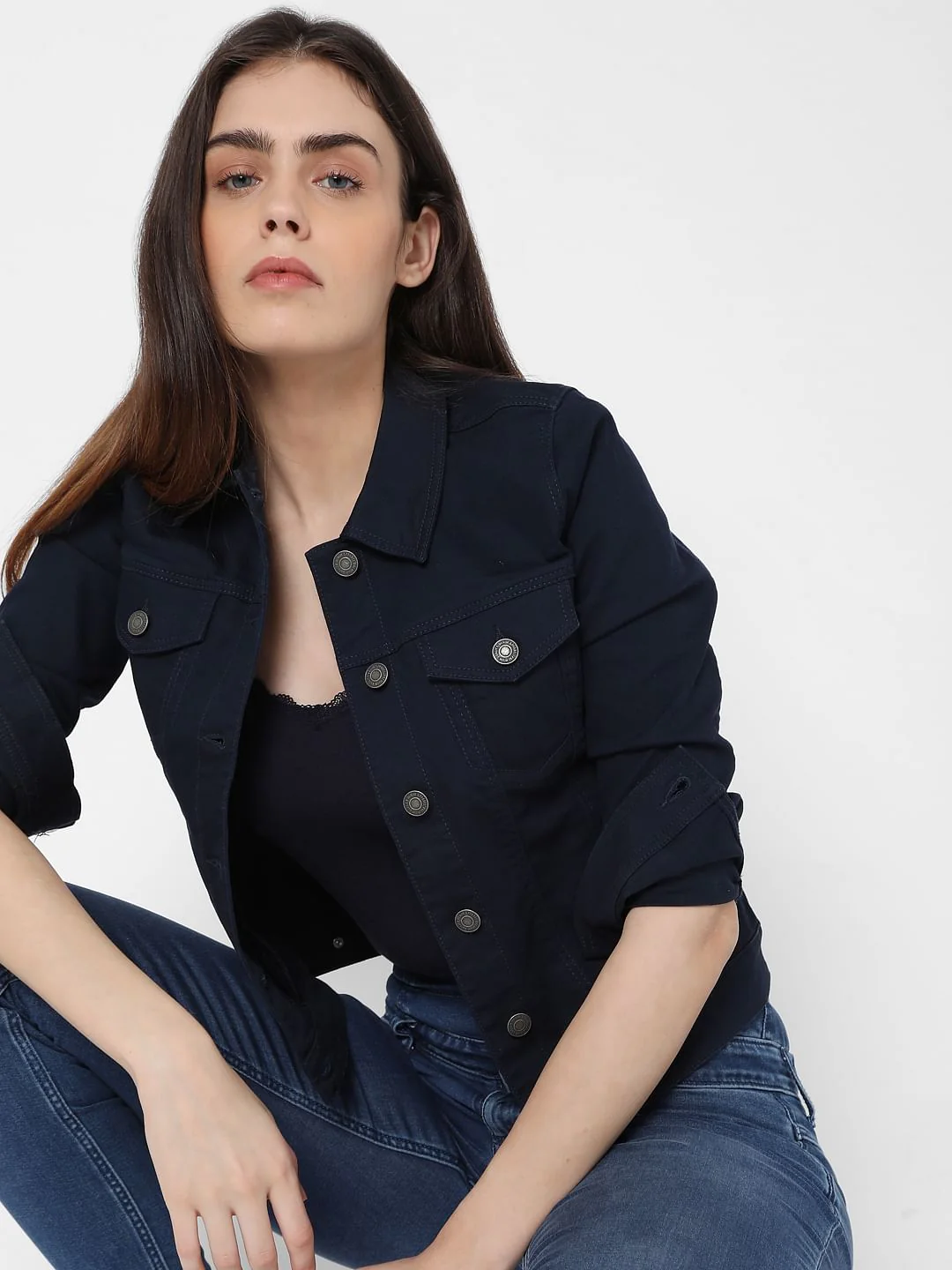 Navy Blue Denim Jacket