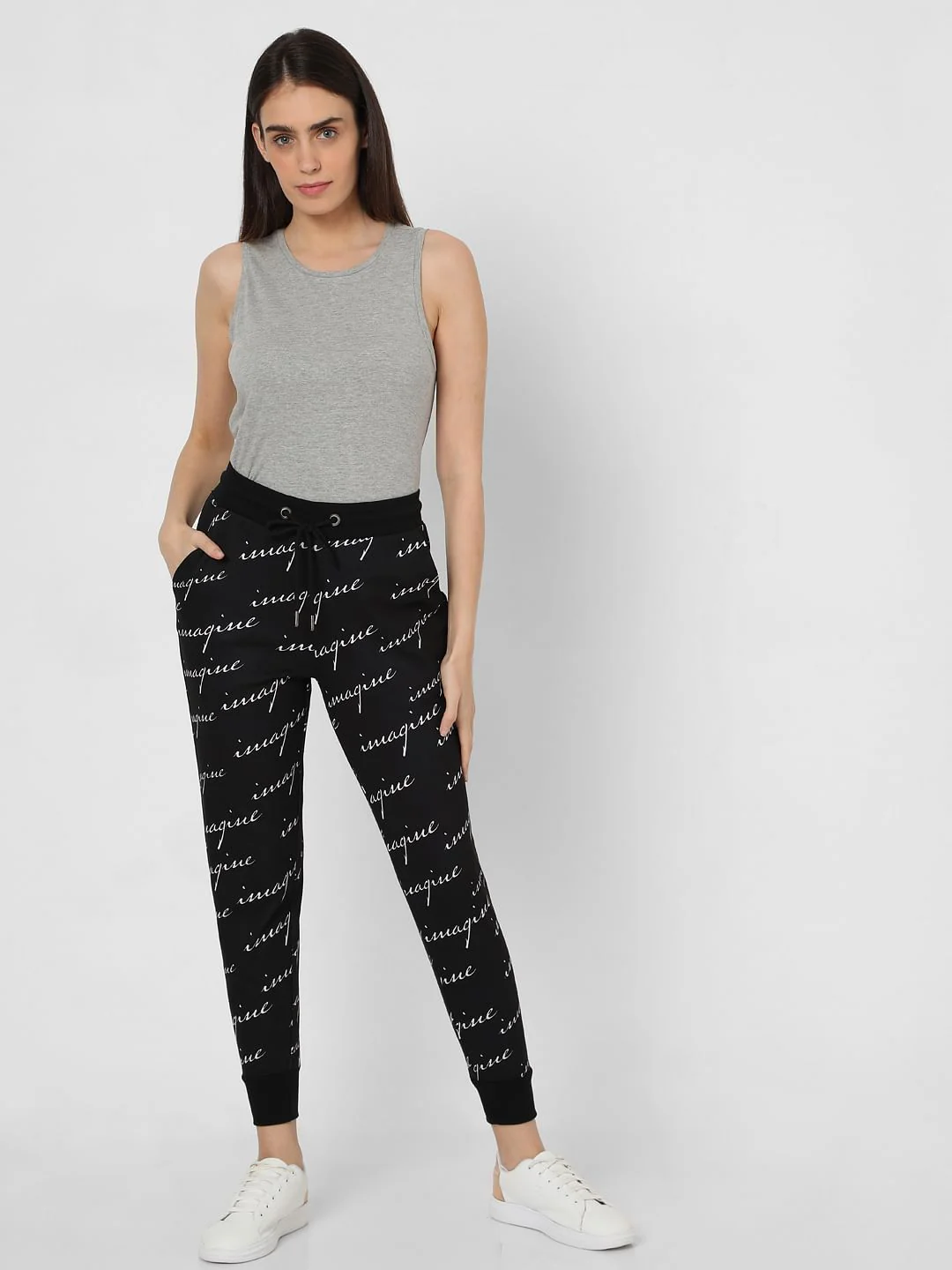 Black Printed Lounge Joggers