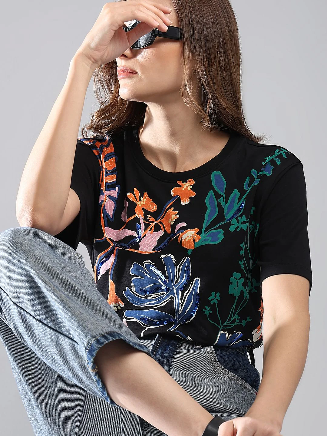 Black Printed T-Shirt