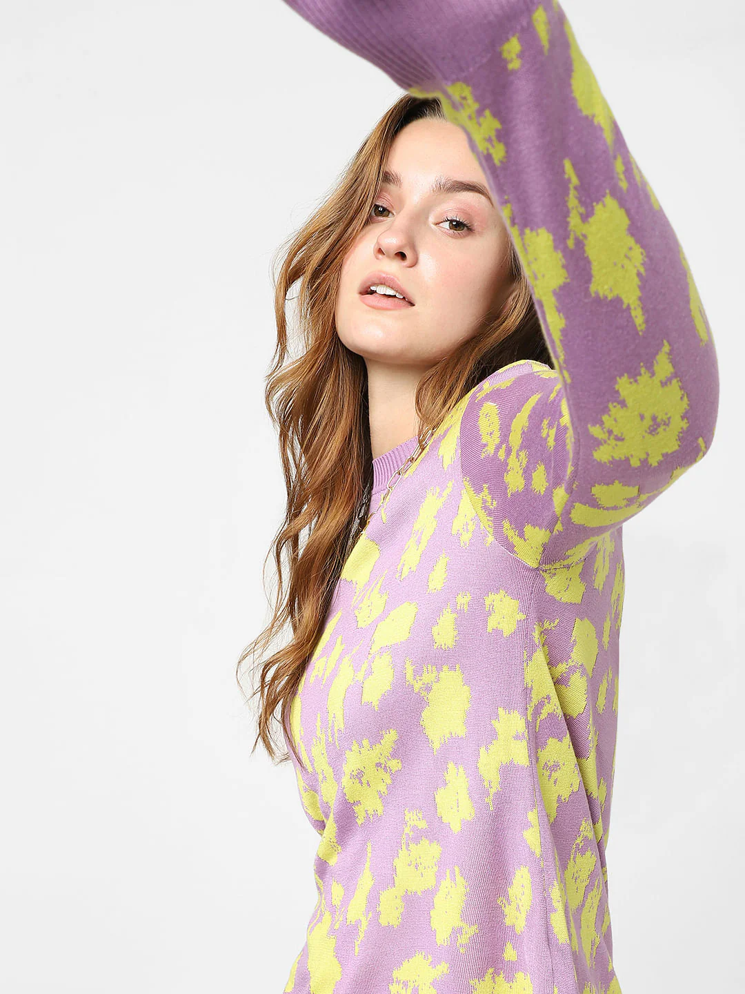 Lilac Animal Print Sweater