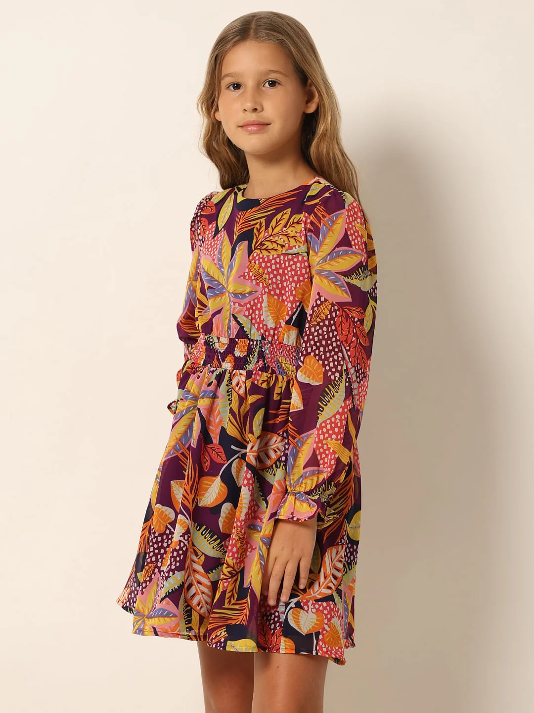 Brown Printed Fit & Flare Dress - Image 2