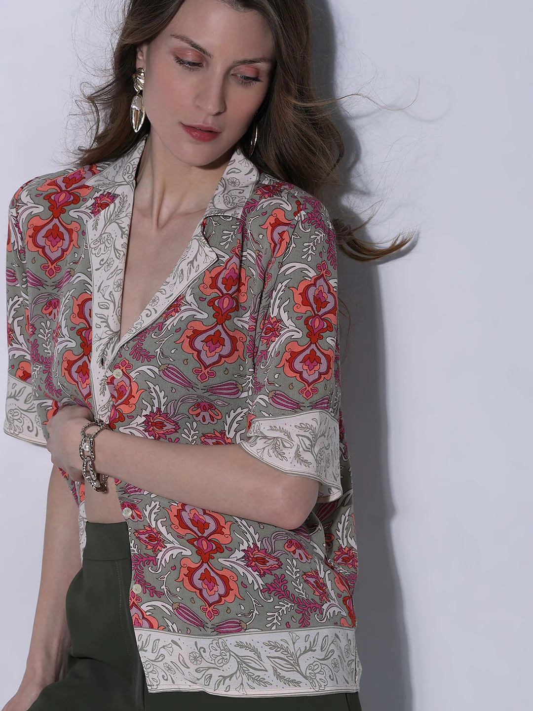 Grey Printed Shirt