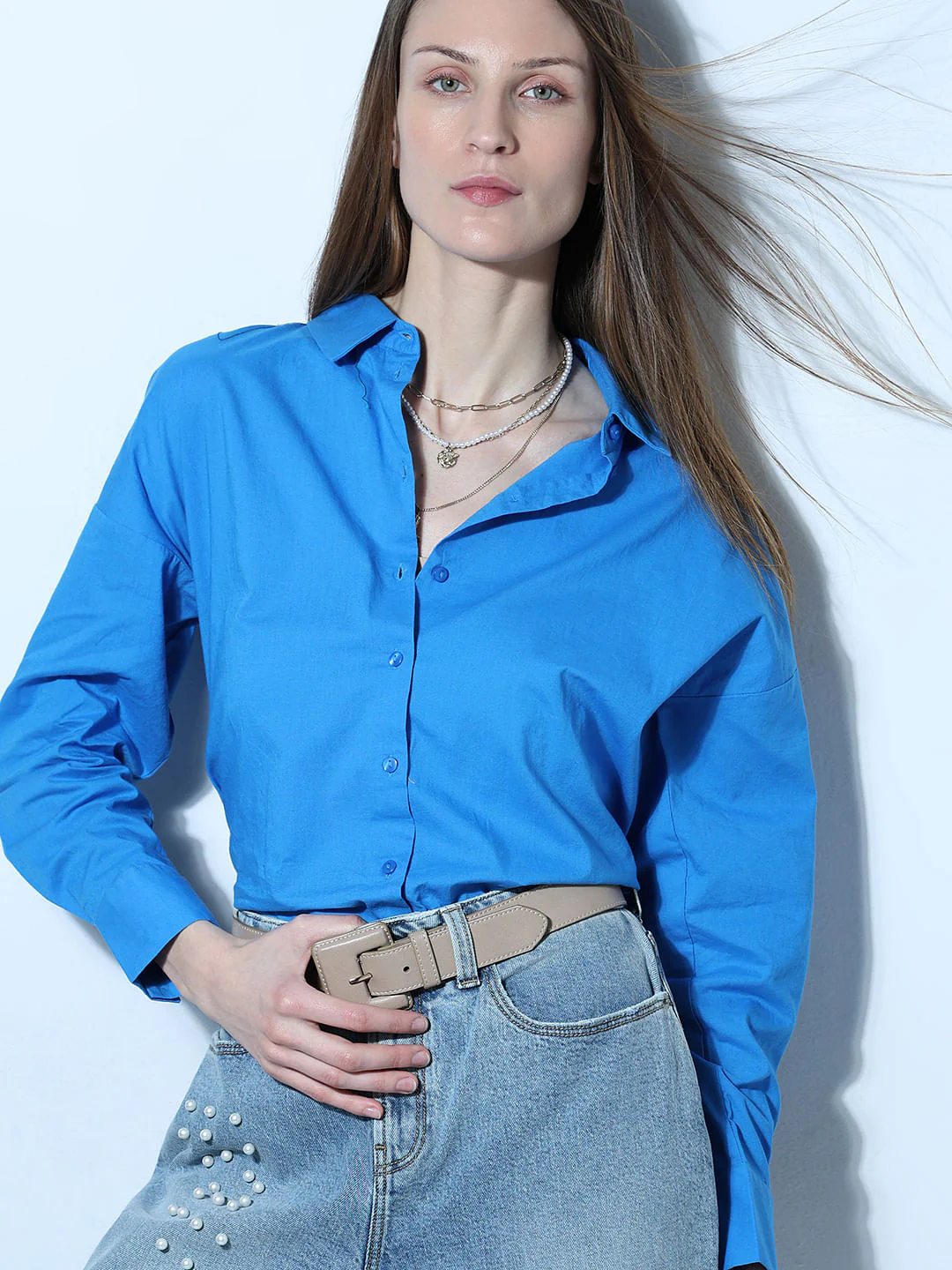 Blue Cotton Shirt