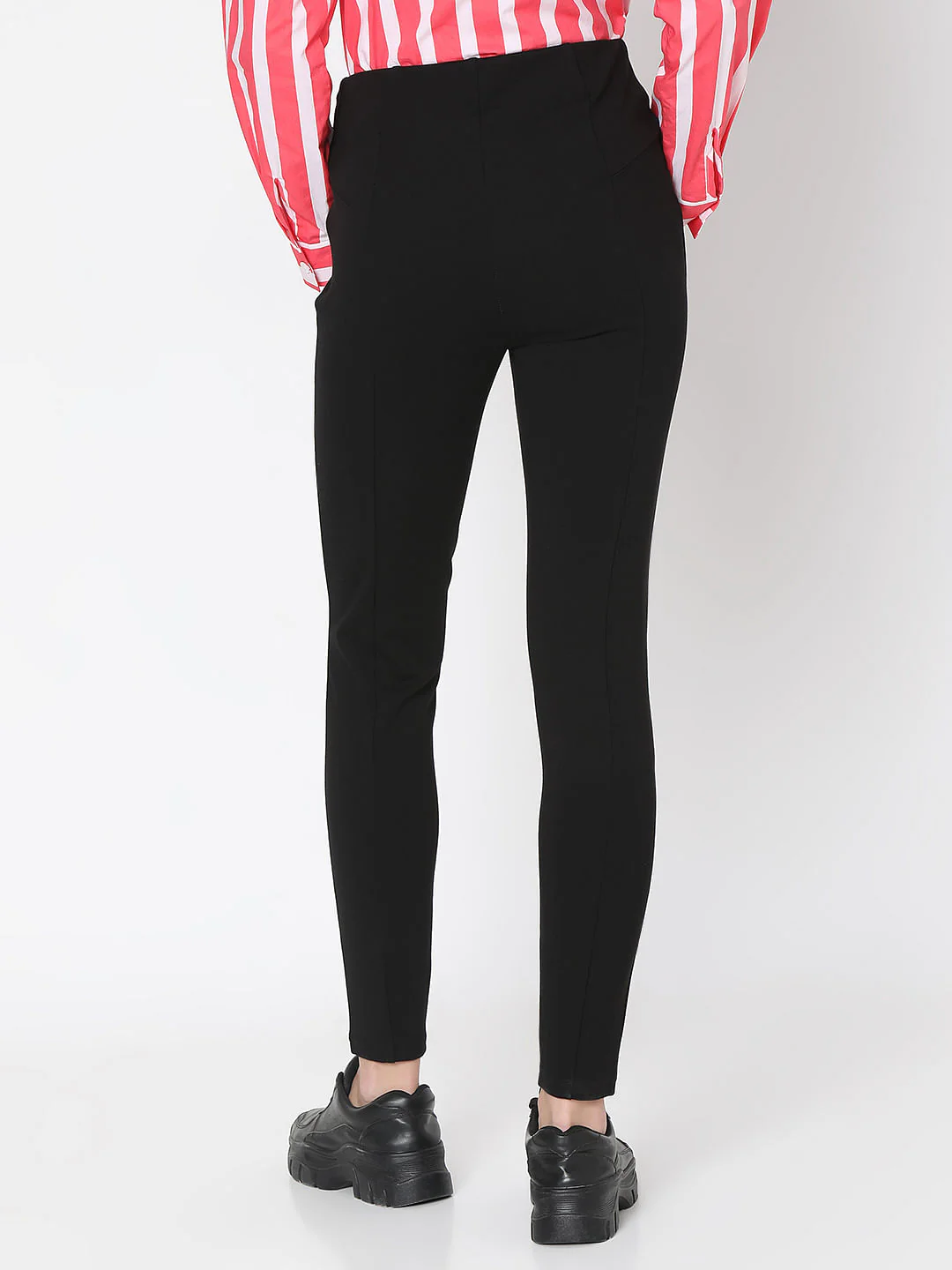 Black High Rise Skinny Fit Jeggings - Image 4