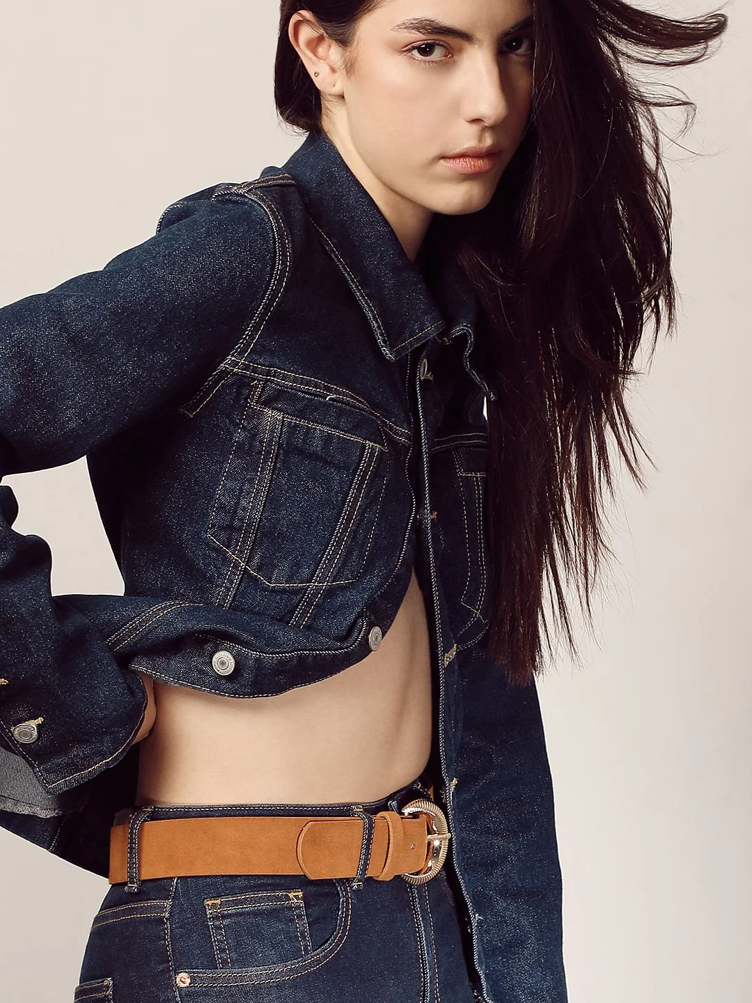 Brown Suede Jeans Belt