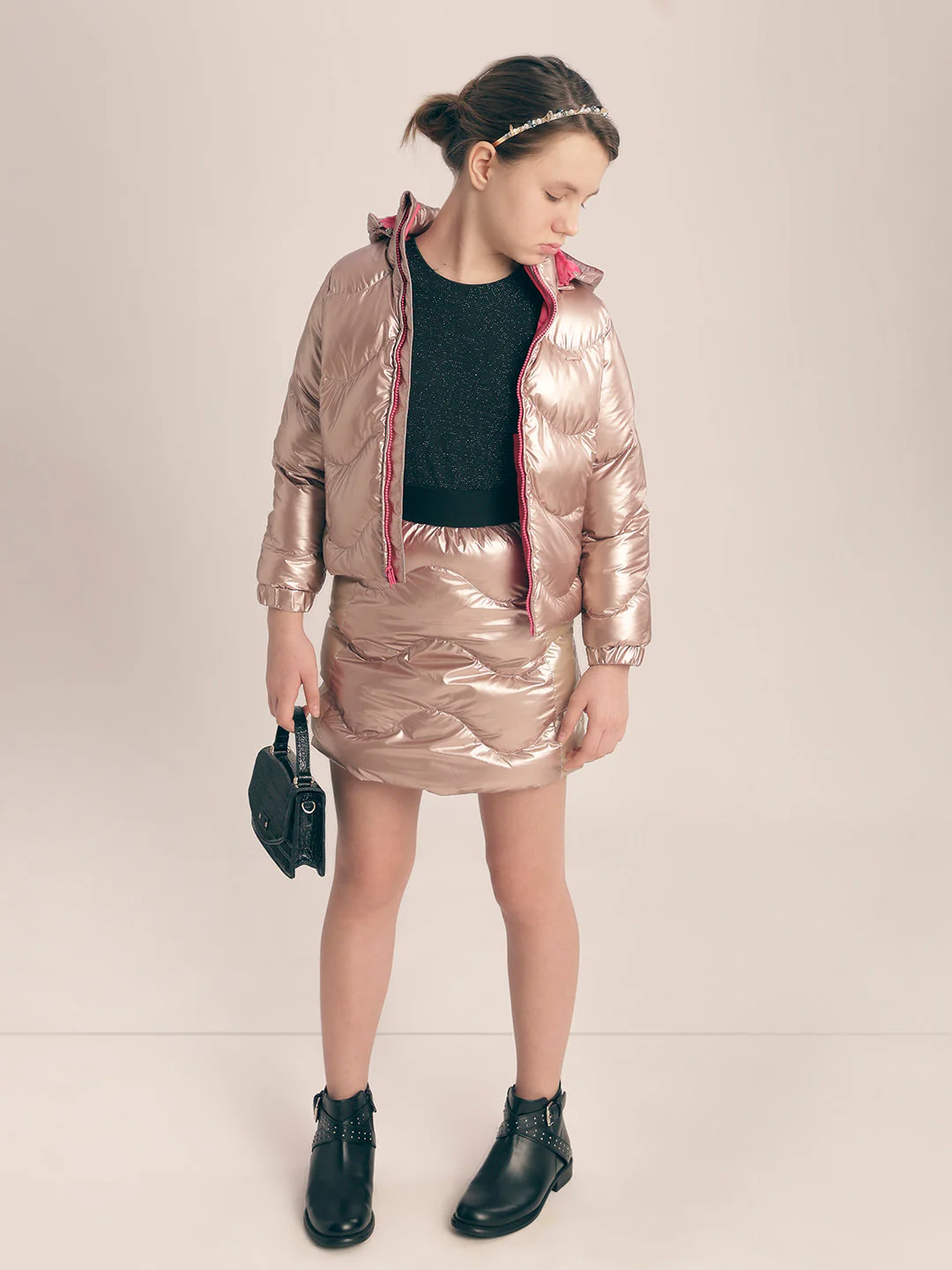 Girls Reversible Puffer Jacket