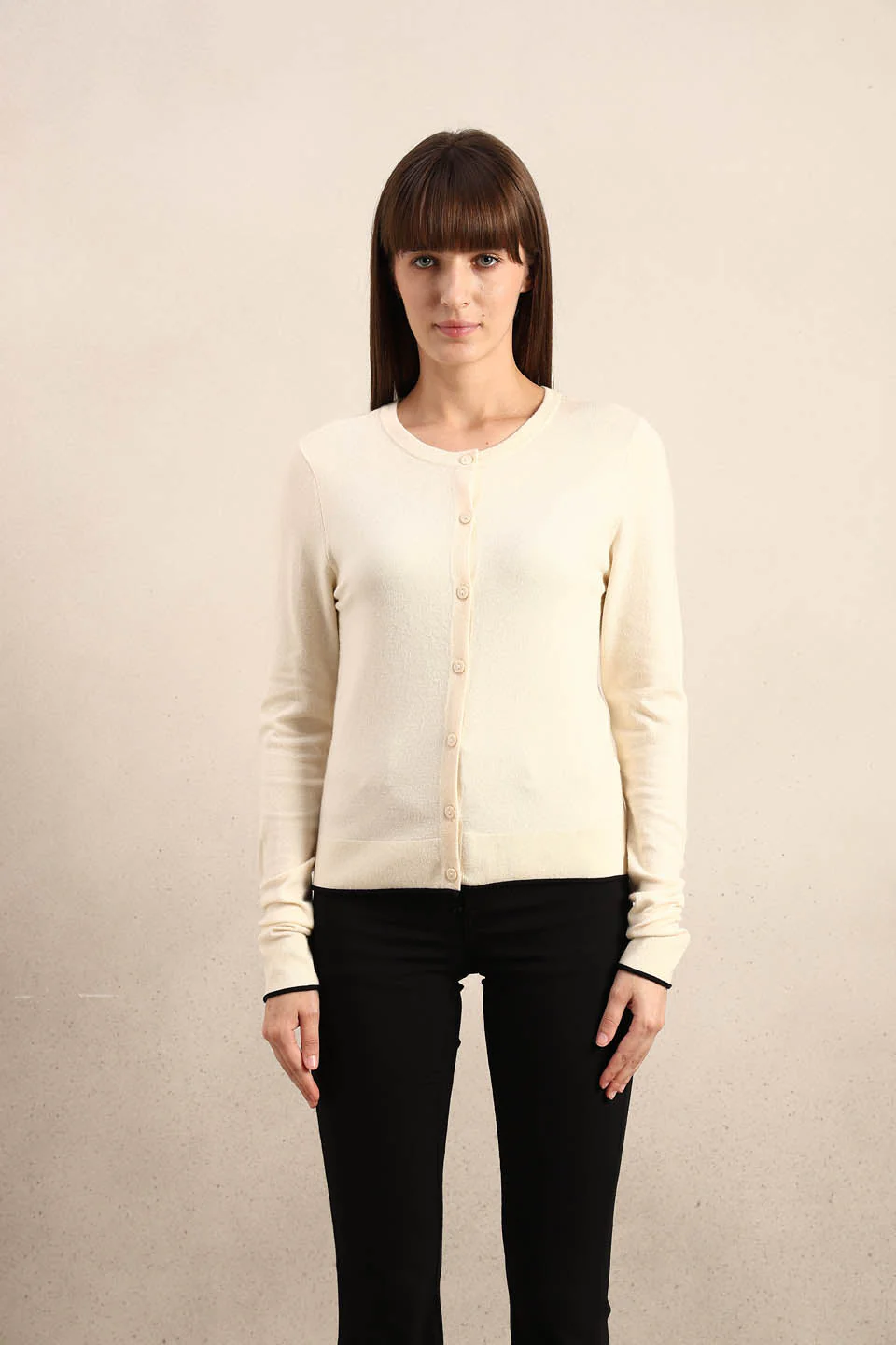 Cream Crochet Knit Cardigan - Image 9