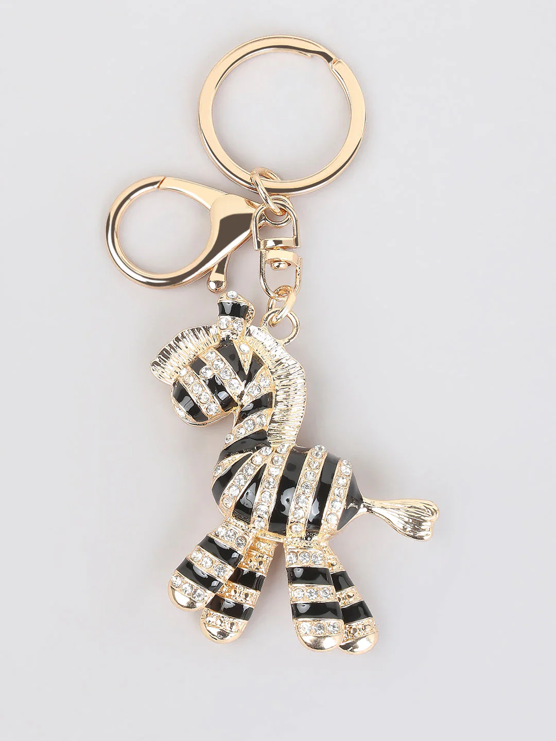 Zebra Embellished Bag Charm